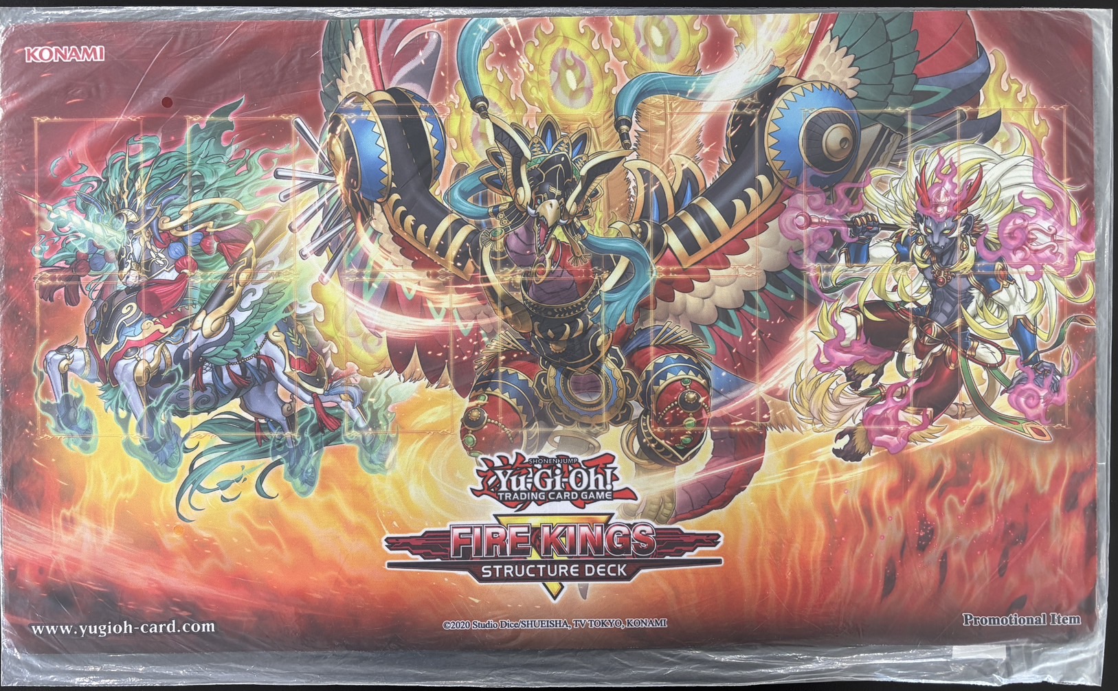【プレイマット】炎王の急襲 聖炎王ガルドニクス&王神獣キリン&炎王獣ハヌマーン